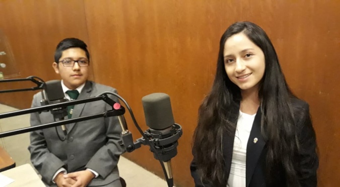 Jahat Enriquez y John Ocampo: Parlamento Andino Juvenil 