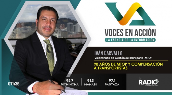 Iván Carvallo, Viceministro de Gestión del Transporte -MTOP