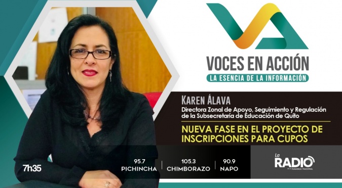 Karen Álava, Directora Zonal de Apoyo  de la Subsecretaría de Educación Quito