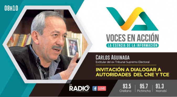 Carlos Aguinaga: Invitación a dialogar a autoridades del CNE y TCE
