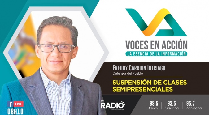 Freddy Carrión: Suspensión de clases semipresenciales